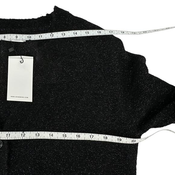 ANINE BING Mason Cardigan in Black S - Picture 7 of 9